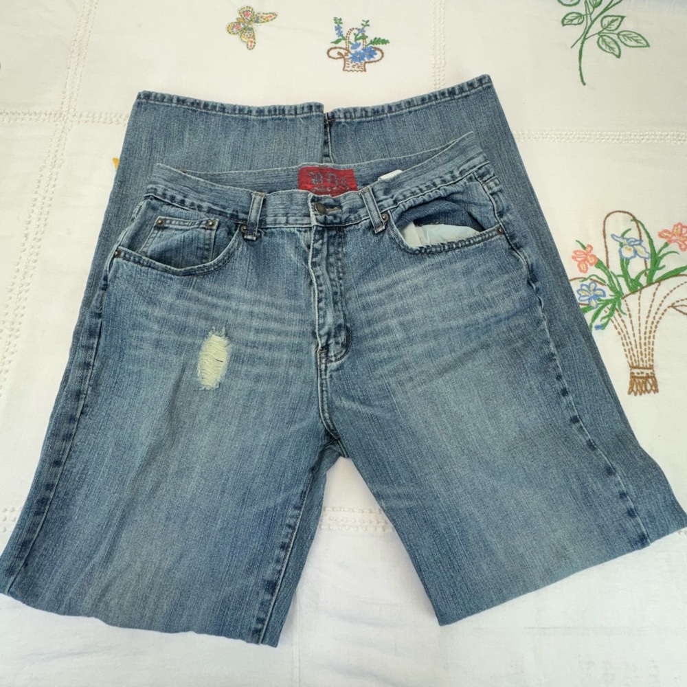 Vintage BDG Light Wash Men’s Straight Leg Jeans 32x32 Distressed 90s Style